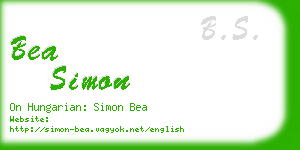 bea simon business card